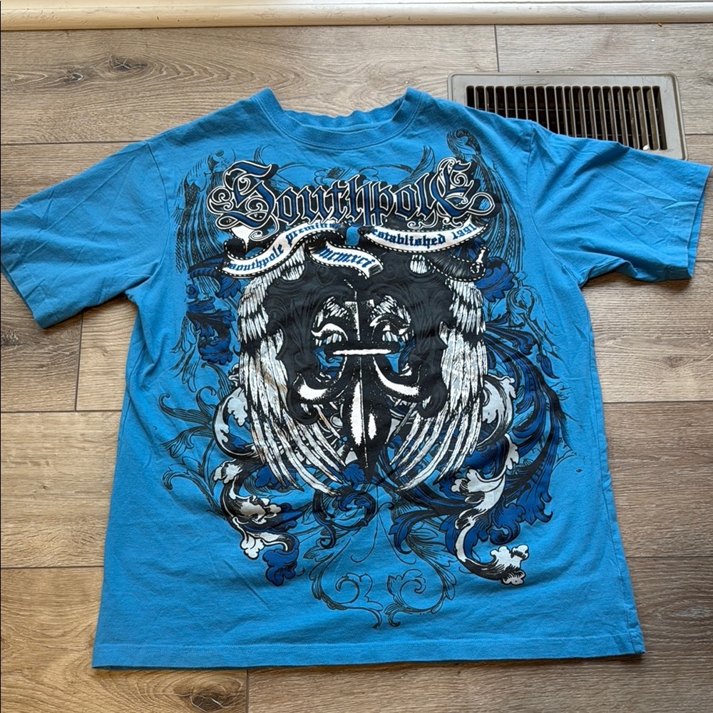 South Pole Blue Graphic Men's Shirt